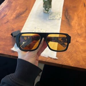 Prada Black Sunglasses with Yellow Lenses